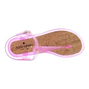 Kate Spade New York Yari Lipstick Pink Glitter Jelly Sandal Size 6B Brand New
